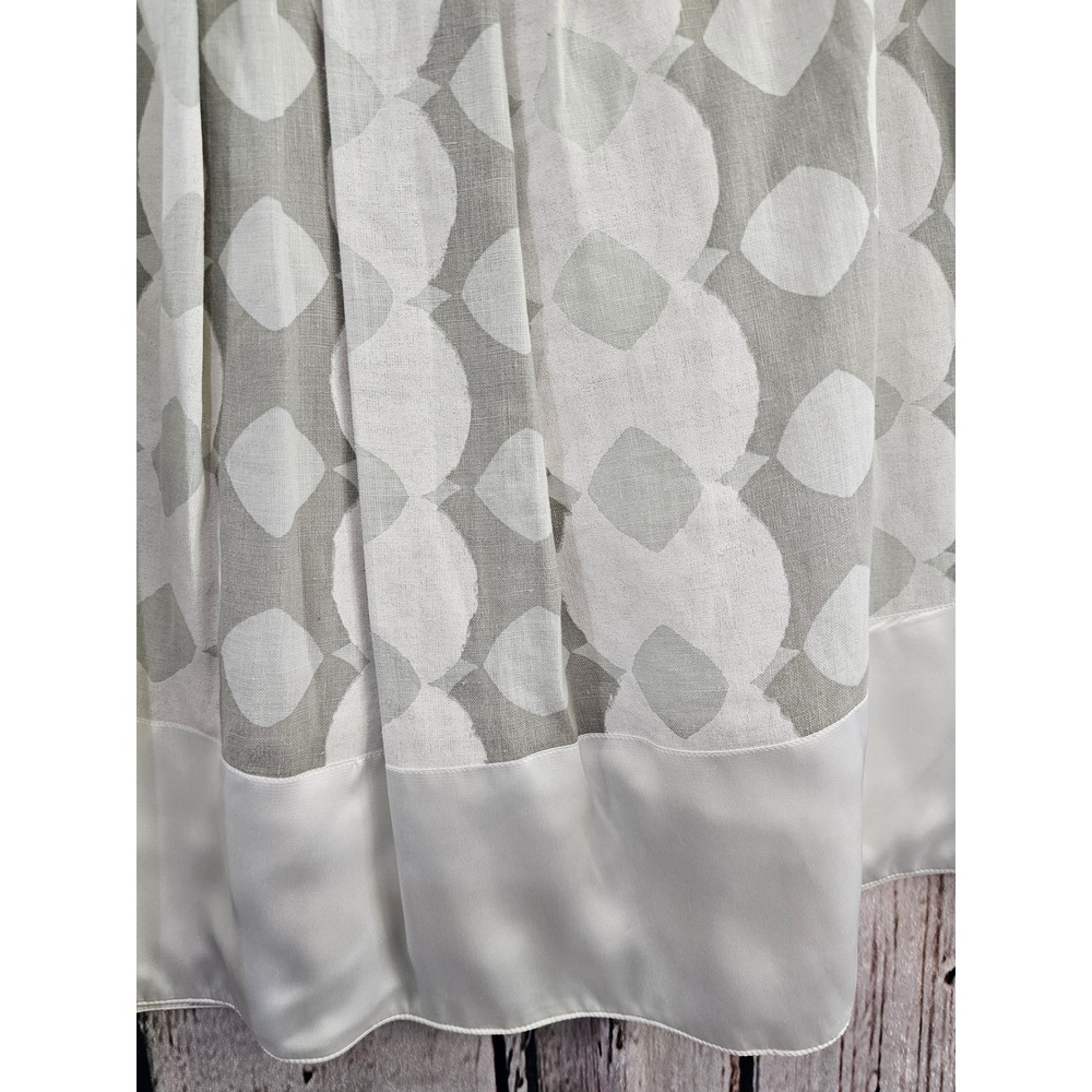 Sita Murt A-Line Skirt Women 42 Grey White Linen Cotton Satin Trim Spain Boho - Picture 11 of 11